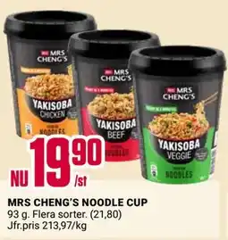 ÖoB MRS CHENG’S NOODLE CUP erbjuda