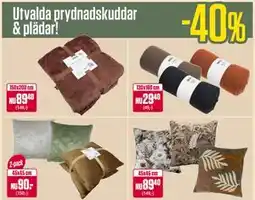 ÖoB Utvalda prydnadskuddar & plädar erbjuda