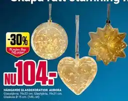 ÖoB HÄNGANDE GLASDEKORATION AURORA erbjuda