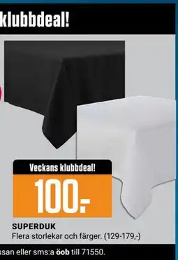 ÖoB SUPERDUK, Medlemspris erbjuda
