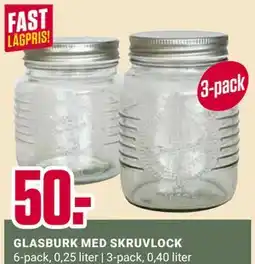ÖoB GLASBURK MED SKRUVLOCK erbjuda