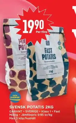 Willys SVENSK POTATIS 2KG erbjuda