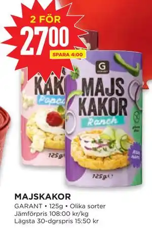 Willys MAJSKAKOR erbjuda