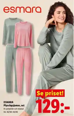 Lidl Esmara Plyschpyjamas, set erbjuda