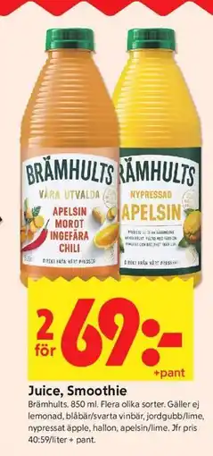 ICA Kvantum Juice, Smoothie erbjuda