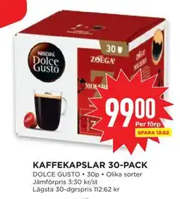 Willys KAFFEKAPSLAR 30-PACK erbjuda