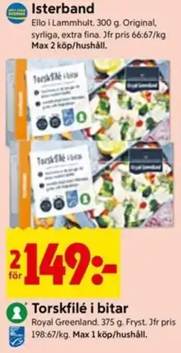 ICA Kvantum Isterband Torskfilé i bitar erbjuda