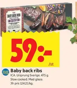ICA Kvantum Baby back ribs erbjuda