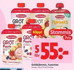 ICA Kvantum Grötklämmis, Yummies, Medlemspris erbjuda