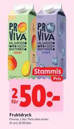 ICA Kvantum Fruktdryck, Medlemspris erbjuda