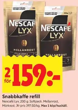 ICA Kvantum Snabbkaffe refill erbjuda