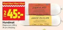 ICA Kvantum Hundmat erbjuda