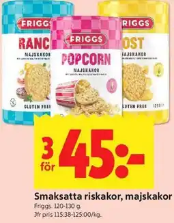 ICA Kvantum Smaksatta riskakor, majskakor erbjuda