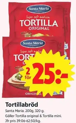 ICA Nära Tortillabröd erbjuda