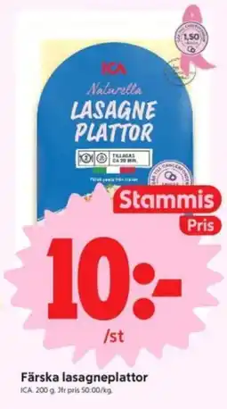 ICA Nära Färska lasagneplattor, Medlemspris erbjuda