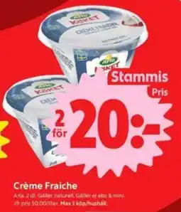ICA Nära Crème Fraiche, Medlemspris erbjuda