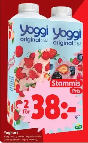 Yoghurt, Medlemspris