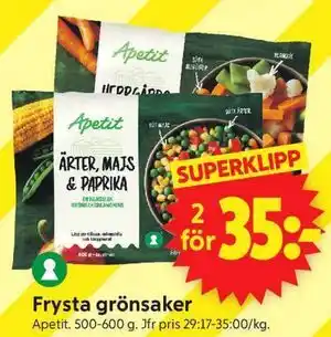 Frysta grönsaker