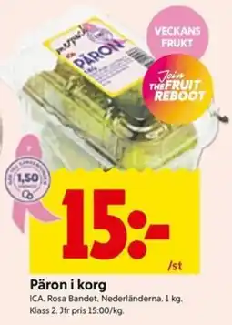 ICA Kvantum Päron i korg erbjuda