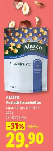 Lidl Alesto rostade hasselnötter erbjuda