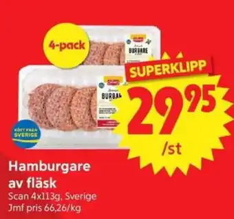 Hamburgare av fläsk