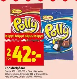 ICA Kvantum Cloetta Chokladpåsar erbjuda
