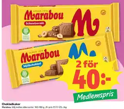 Coop Konsum Marabou Chokladkakor erbjuda