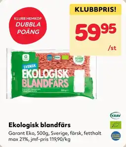 MatArket Garant ekologisk blandfärsk erbjuda
