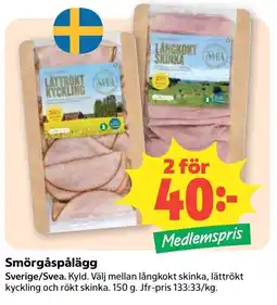 Coop Nära Svea smörgåspålägg erbjuda