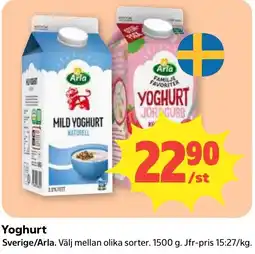 Coop Nära Arla Yoghurt erbjuda