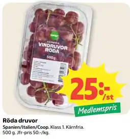 Coop Nära Röda druvor erbjuda