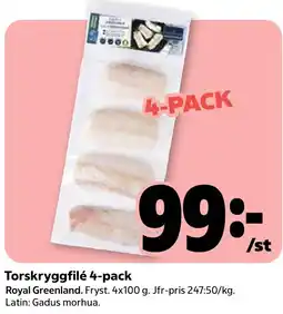 Coop Konsum Royal Greenland Torskryggfilé erbjuda