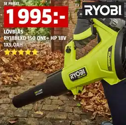 Bauhaus Ryobi lövblås ry18blxd-150 one+ hp 18v erbjuda