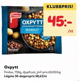 MatArket Findus Oxpytt erbjuda