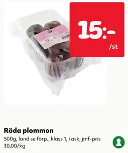 MatArket Röda plommon erbjuda