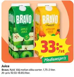 Coop Nära Bravo juice erbjuda
