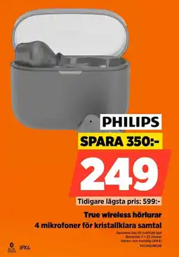Power Philips true wireless hörlurar erbjuda
