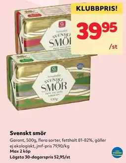 MatArket Garant smör erbjuda