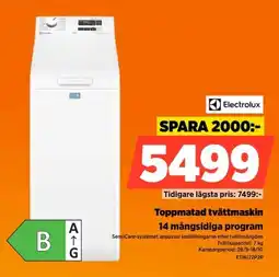 Power Electrolux toppmatad tvättmaskin erbjuda