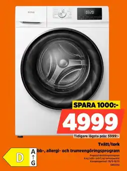 Power Sene tvätt/tork erbjuda