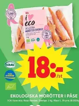 ICA Maxi Ica love eco morötter erbjuda