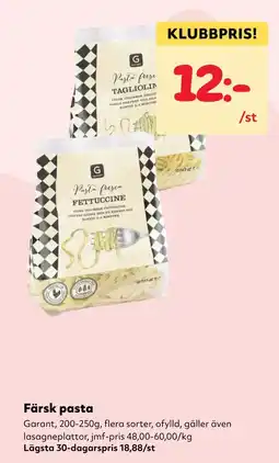 MatArket Garant färsk pasta erbjuda