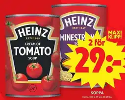 ICA Maxi Heinz tomato soup erbjuda