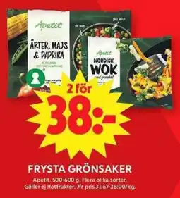 ICA Maxi Apetit frysta grönsaker erbjuda