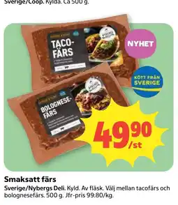 Coop Nära Smaksatt färs erbjuda