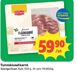 Coop Nära Scan tunnskivad karré erbjuda