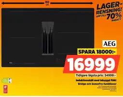 Power Aeg induktionshäll med inbyggd fläkt bridge och sensefry-funktioner erbjuda