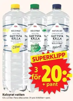 ICA Supermarket Kolsyrat vatten erbjuda