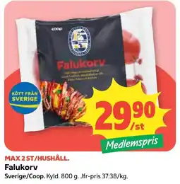 Coop Konsum Falukorv erbjuda
