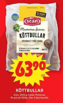 ICA Maxi Scan köttbullar erbjuda